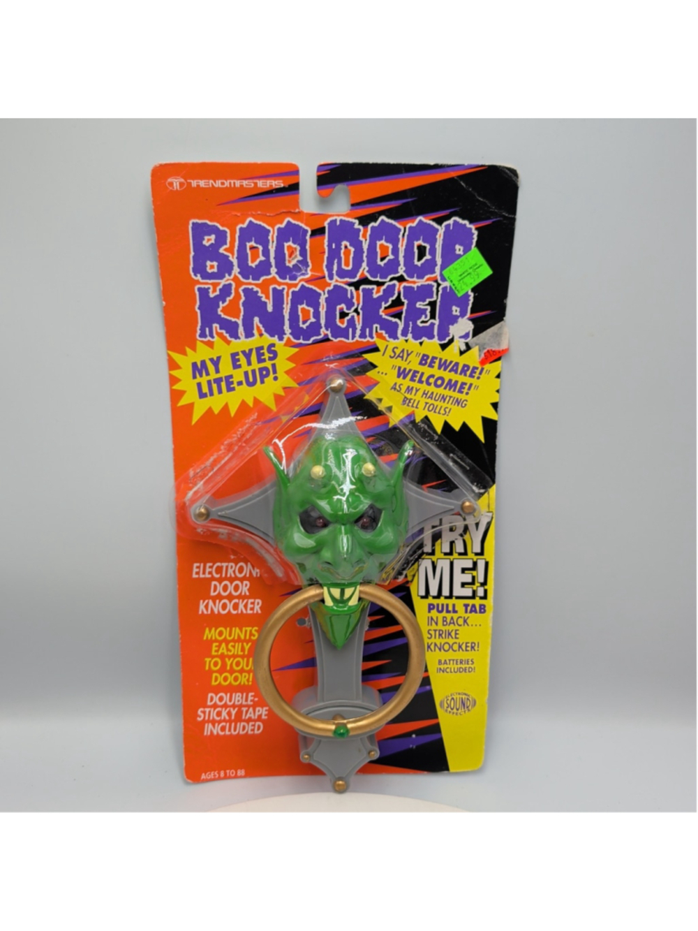1991 Trendmasters Boo Door Knocker Halloween Vintage Decoration Lights Sounds